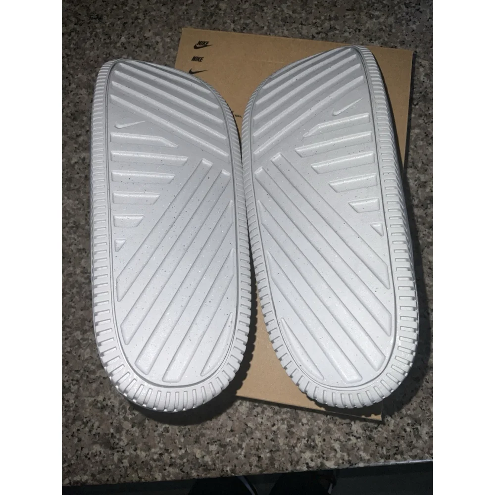 FD4116-004 Nike Calm Slide Wolf Grey Photon Dust Wolf Grey Men's Size 12